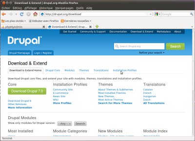 Le site de Drupal