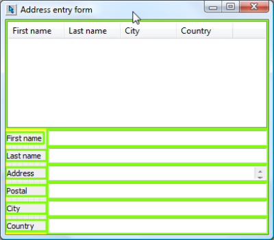 Address entry form 1