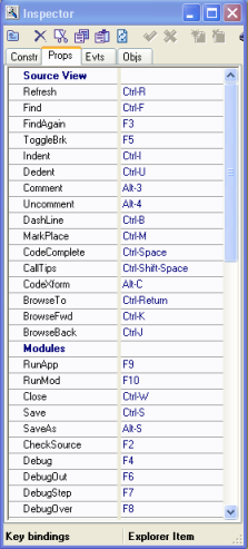 Key bindings