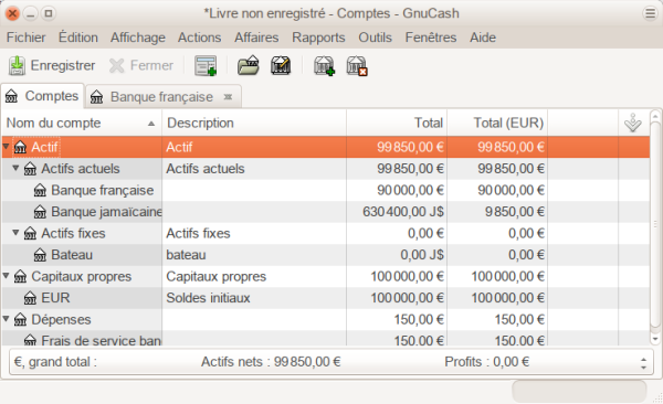 Plan comptable avant l'achat du bateau